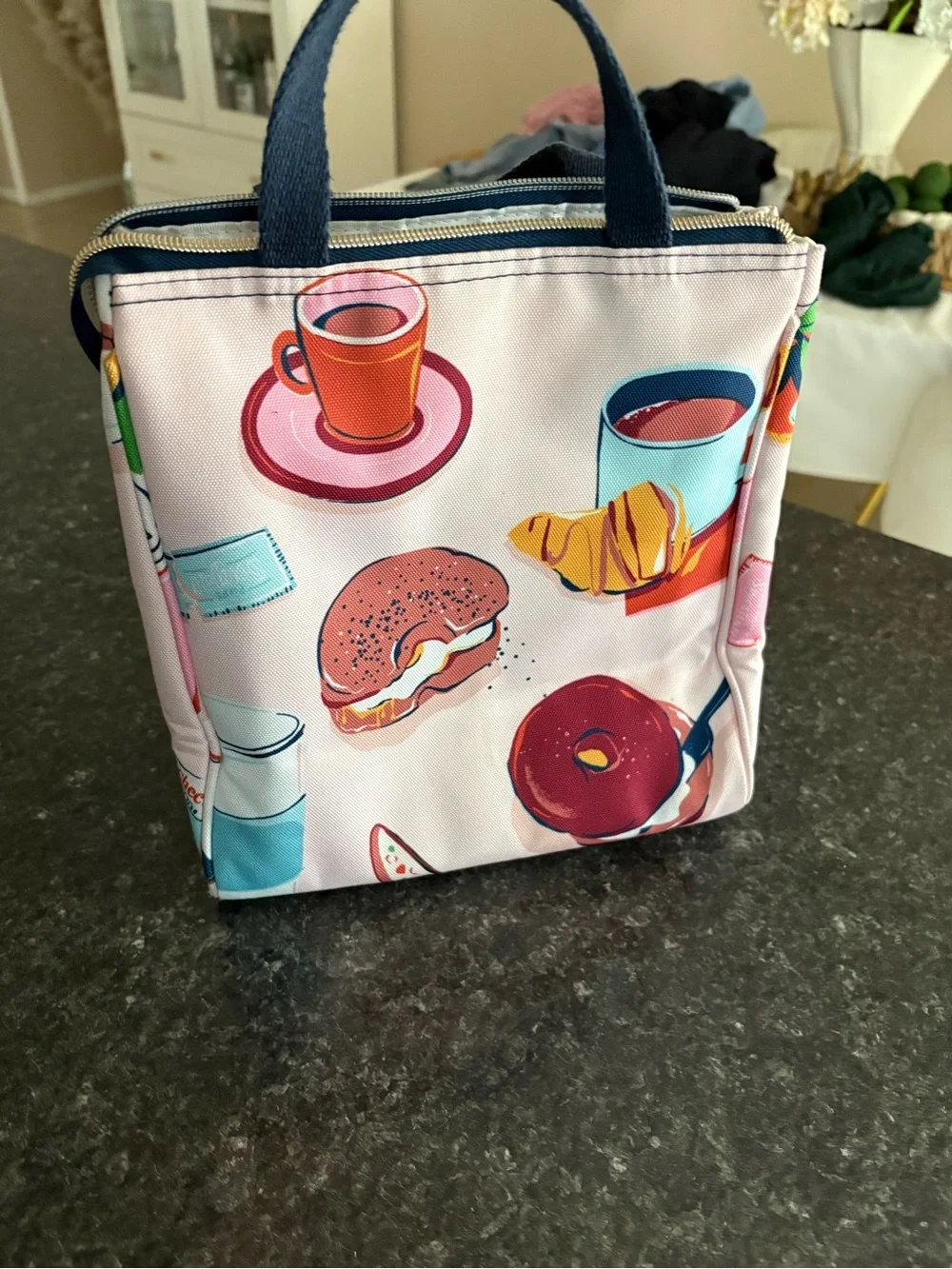 Kate Spade Picnic Print Lunch Tote in Pink